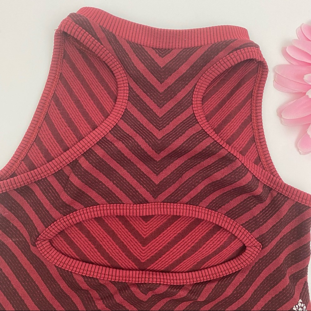 Free People Movement Seamless Ohana Yoga Cami Crop Top: Wine - Picture 5 of 9